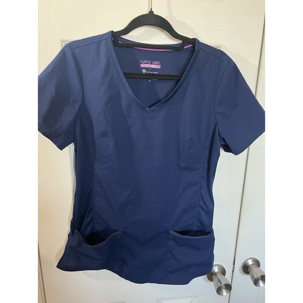 Healing Hands Scrub Tops Purple Label Scrub Top Size Medium